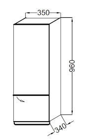 Полуколонна Jacob Delafon Odeon Up, 35 см, правая, дуб квебекский, EB893D-E10