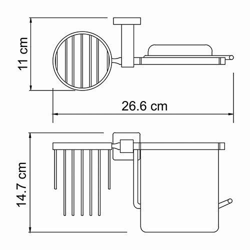 Держатель туалетной бумаги и освежителя WasserKRAFT Lippe K-6500, K-6559