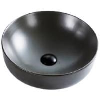Раковина BelBagno, 41 см, керамическая накладная, круглая, серая матовая, BB1315-H311