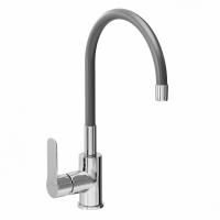 Смеситель для кухни Avrora Kitchen с высоким гибким изливом белый, AV9002W