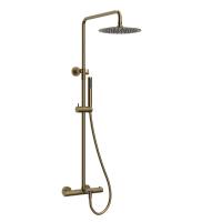 Душевая система Raiber Premium Graceful, с термостатом, матовое золото, RPG-007