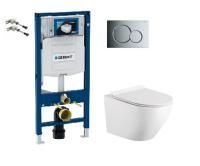 Комплект Geberit 4 в 1 : подвесной унитаз Azario Gloria с сиденьем soft-close, инсталяцией Geberit D