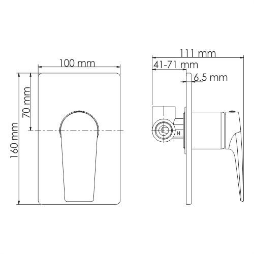 Смеситель для душа WasserKRAFT Wiese, 8451