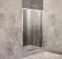Душевая дверь BelBagno (1100-1250)x1900, прозрачное стекло, хромированный профиль, UNIQUE-BF-1-110/1