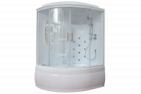 Гидромассажный бокс Royal Bath 170х100х225, прозрачное стекло, белый профиль, правая, RB 170ALP-T-R