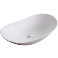 Раковина BelBagno, 60.5 см, керамическая накладная, овальная, белая, BB1404