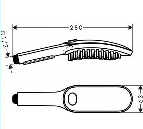 Душевая лейка для собак Hansgrohe DogShower 150 3jet, белый матовый, 26640700