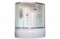 Гидромассажный бокс Royal Bath 150х100х225, матовое стекло, хромированный профиль, правая, RB 150ALP