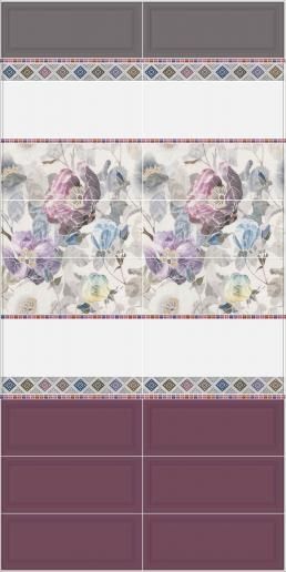 Декор Kerama Marazzi Линьяно 20х50 Подснежники OP\B01\7071T
