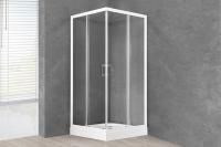 Душевая кабина Royal Bath 90х90х213, прозрачное стекло, белый профиль, RB 90HP-T