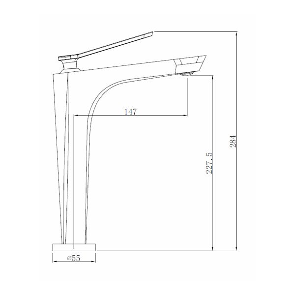 Смеситель Comforty для раковины, картридж 35 мм, черный матовый, FC088B-CMT