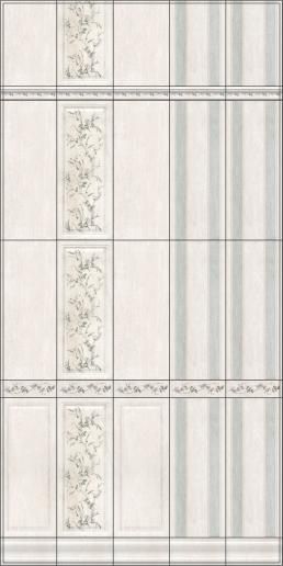 Плитка настенная Kerama Marazzi Кантри Шик 20х50 белый панель 7191