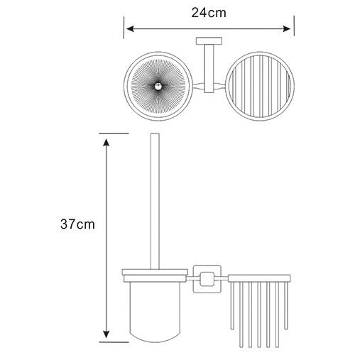 Держатель освежителя и щетки для унитаза WasserKRAFT Lippe K-6500, K-6535