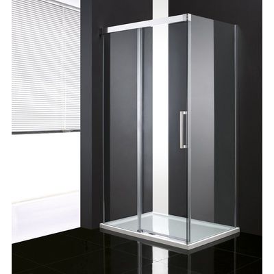 Боковая стенка Cezares Premier-Soft 80*200, универсальная, прозрачное стекло, хромированный профиль,