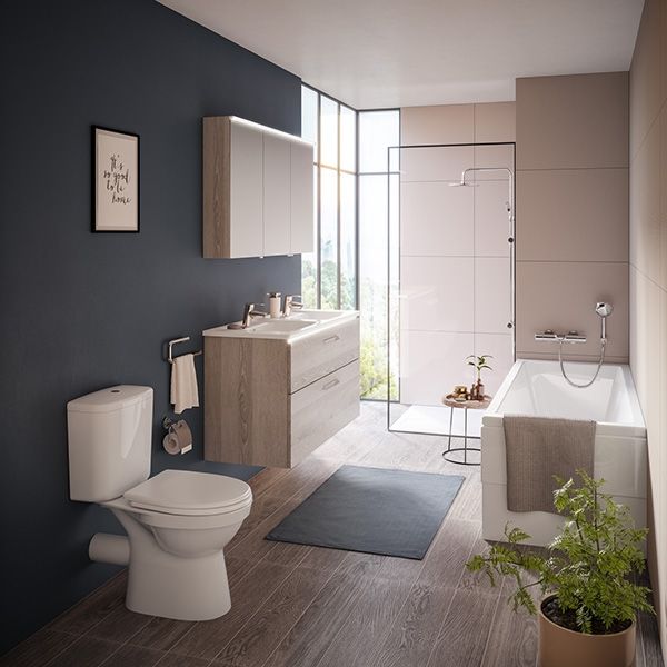 Унитаз-компакт Vitra Norm Fit, с крышкой термопласт, микролифт, белый, 9844B099-7200