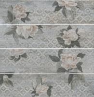 Керамогранит Kerama Marazzi Поджио 20х80 Цветы серый светлый SG704500R