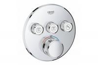 Внешняя часть термостатического смесителя Grohe Grohtherm SmartControl на 3 выхода, хром, 29121000