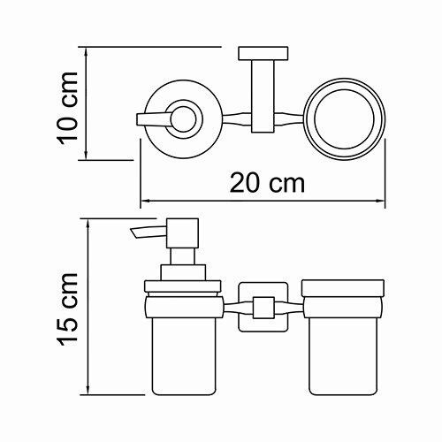 Стакан/дозатор WasserKRAFT Lippe K-6500, K-6589