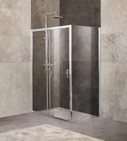 Душевая кабина BelBagno Unique (1100-1250)x900x1900, прозрачное стекло, хромированный профиль, UNIQU
