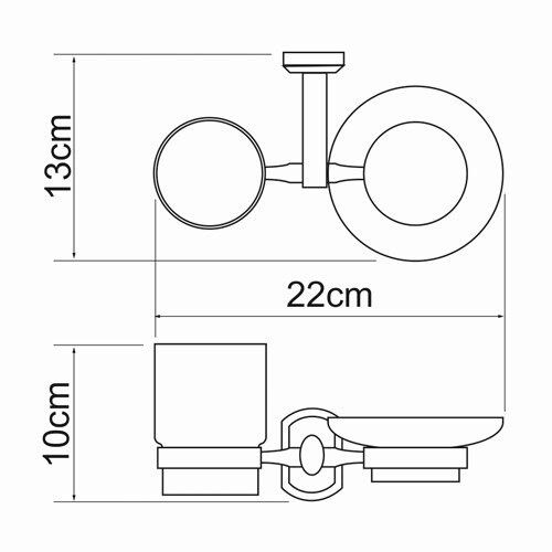 Стакан/мыльница WasserKRAFT Oder K-3000, K-3026