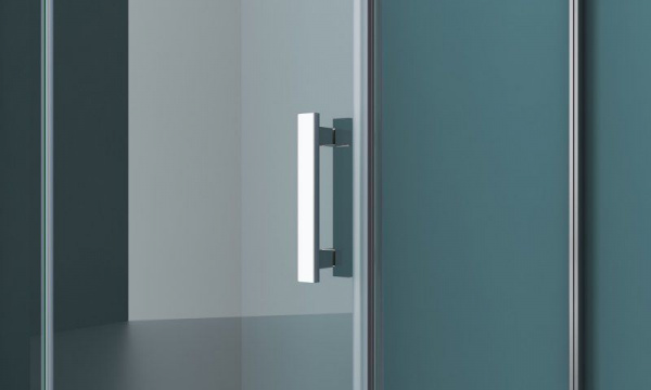 Душевая кабина BelBagno Kraft 1000x1000x1950, прозрачное стекло, хром правый, KRAFT-A-12-100-C-Cr-R
