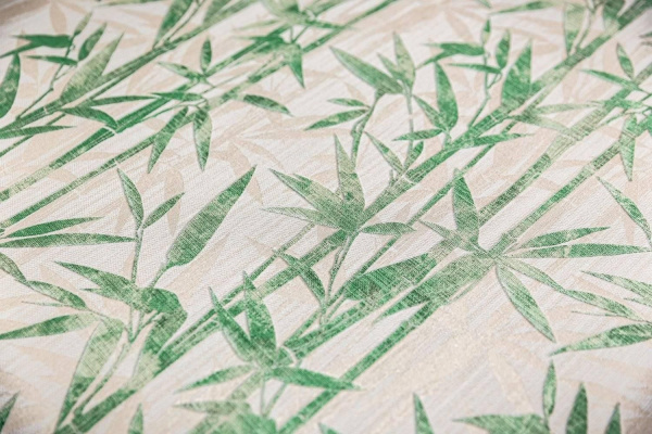 Обои виниловые Kerama Marazzi Бамбук мотив, беж светлый-зеленый, KM5003