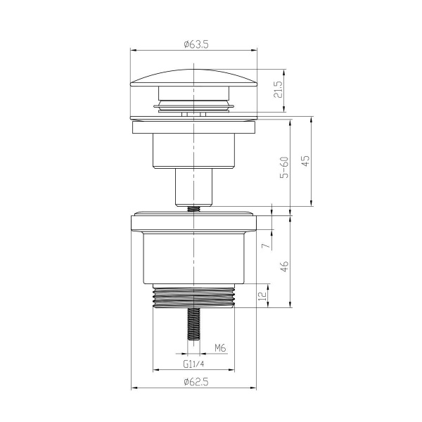 Донный клапан Lemark, LM8500BL