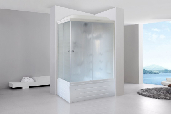 Гидромассажный бокс Royal Bath 120х80х217, матовое стекло, белый профиль, правая, RB 8120BP2-M-R