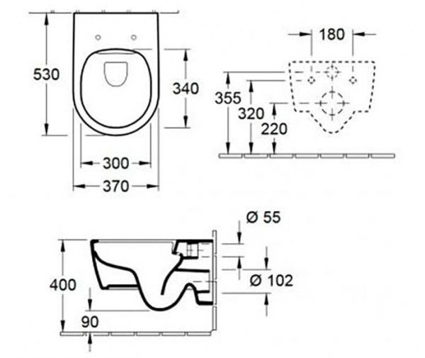 Унитаз подвесной Villeroy&Boch AVENTO DirectFlush с крышкой SlimSeat Soft Close 5656RS01