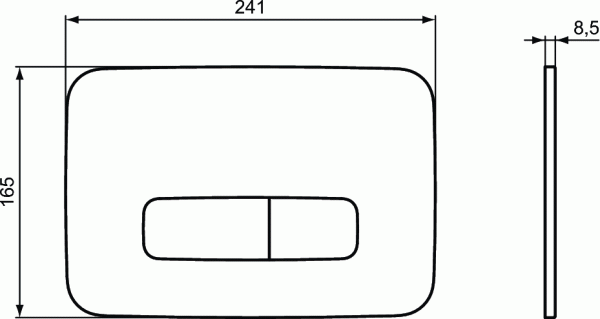 Механическая панель смыва Ideal Standard OLEAS M3,белая, R0123AC