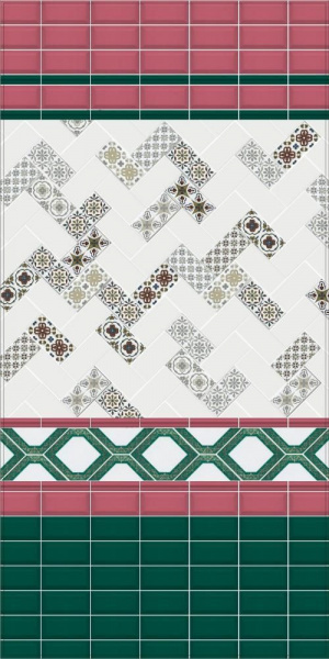 Бордюр Kerama Marazzi Клемансо 15х3,1 орнамент STG\A621\17000