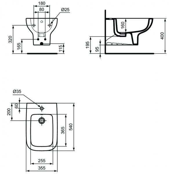 Биде подвесное Ideal Standard i.life A, T471801