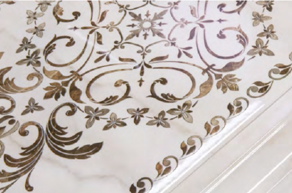 Бордюр Багет Kerama Marazzi Милан Греппи белый 40x7,3x28, BLF001R
