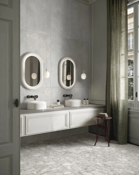 Керамогранит Vitra ЦементБэйс Светло-серый матовый 60*120