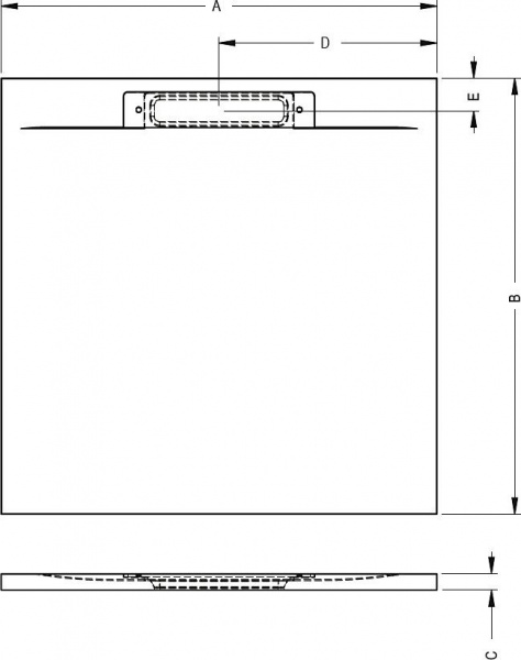 Душевой поддон Riho ISOLA 80x80  COLOUR ANTRACIT, DR100800000000S