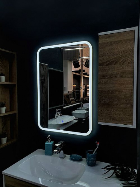Зеркало Aqua de Marco Марони 70*100 см, с LED-подсветкой, сенсорный выключатель, Mar70/100