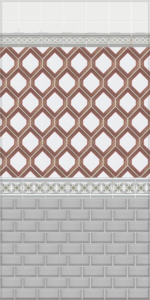 Плитка настенная Kerama Marazzi Клемансо 7,4х15 беж грань 16051