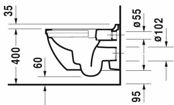 Унитаз подвесной Duravit Starck 3 Rimless с сиденьем микролифт, 45270900A1