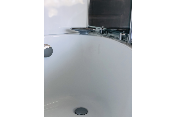 Гидромассажный бокс Royal Bath 170х100х225, прозрачное текло, хромированный профиль, правая, RB 170A