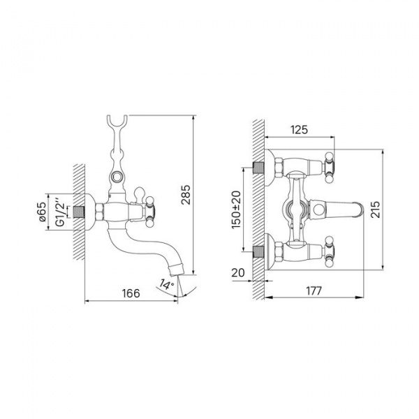 Смеситель для ванны IDDIS Sam, SAMSB02i02