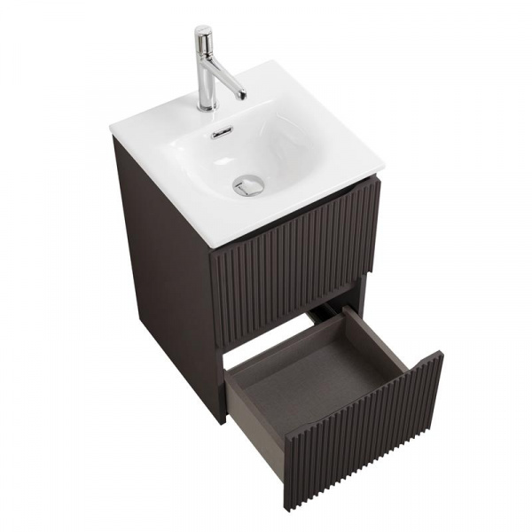 Тумба под раковину BelBagno UNO-MINI-400-2C-SO-GSO, темно-серый матовый