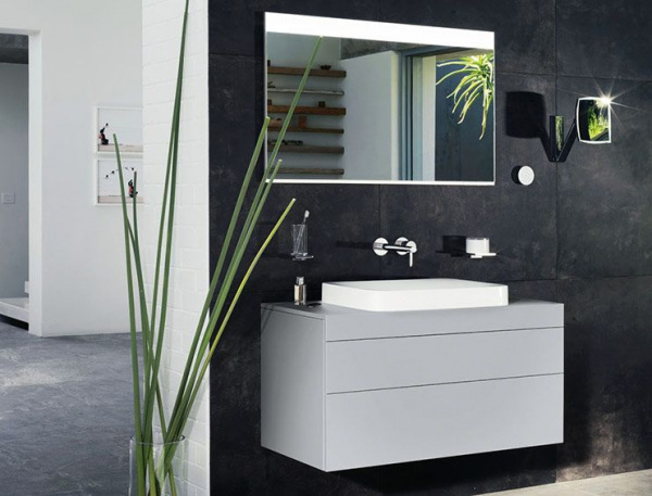 Косметическое зеркало Keuco ilook move, подвесное, с подсветкой, квадратное хром, 17613019002