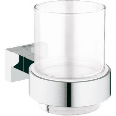 Стакан Grohe Essentials Cube с держателем, хром, 40754001