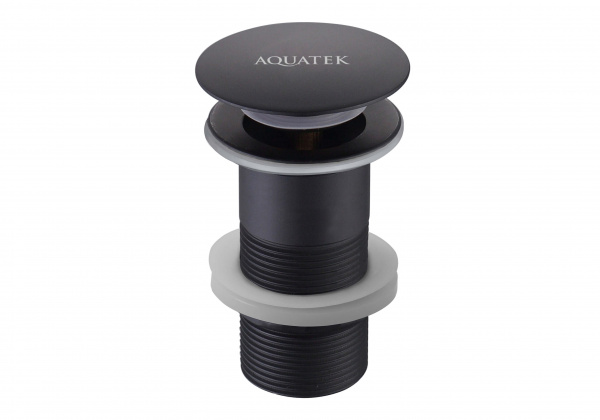 Донный клапан Aquatek матовый черный AQ6000MB