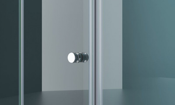 Душевая дверь BelBagno 1300x1950, прозрачное стекло, хромированный профиль, ALBANO-BS-13-40+90-C-Cr