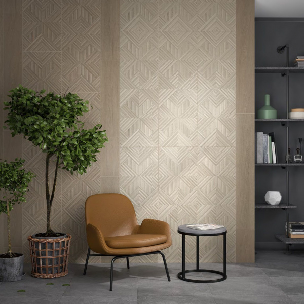 Керамическая плитка настенная Kerama Marazzi Милан Ламбро серый светлый 40x120x10, 14030R