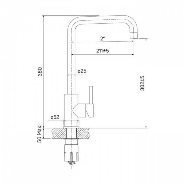 Смеситель для кухни IDDIS Kitchen, K05STL0i05