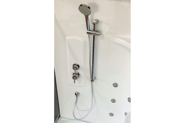 Гидромассажный бокс Royal Bath 170х100х225,  матовое стекло, хромированный профиль, правая, RB 170AL