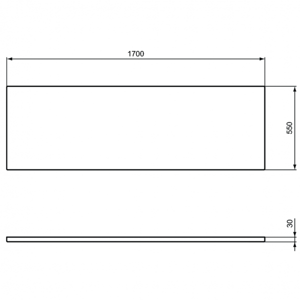 Фронтальная панель Ideal Standard i.life 170 см для прямоугольной ванны, T478501