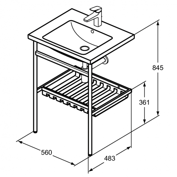 Раковина Ideal Standard i.life B Vanity 61x51 см, T460501